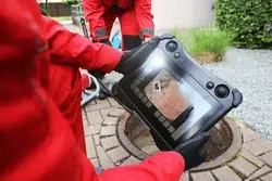 Sewer camera inspection screen
